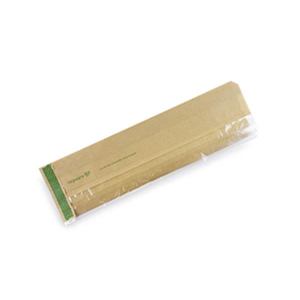 100x50x355mm kraft greaseproof PLA window bag